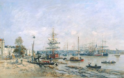 Bordeaux - Quai et port, 1874 - Eugene Louis Boudin